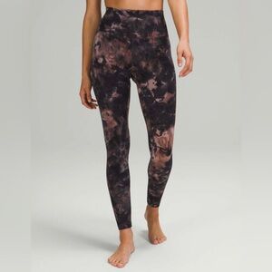 Lululemon Diamond Dye Graphite Grey Pink Pastel Align Legging,Size-0,Inseam-28”